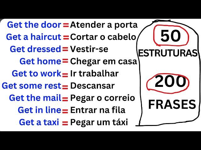  DOMINE 50 PODEROSAS ESTRUTURAS COM 'GET' EM INGLÊS AGORA – 4 FRASES PARA CADA UMA!