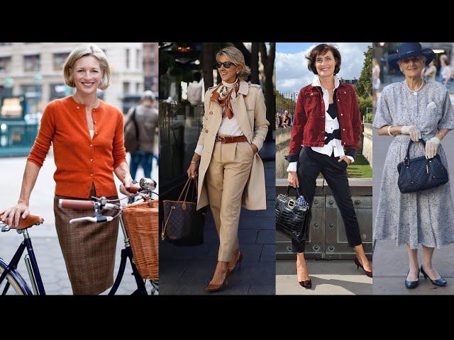 How French Women Dress After 50 | French Fashion | Parisian Women Over 50 Style