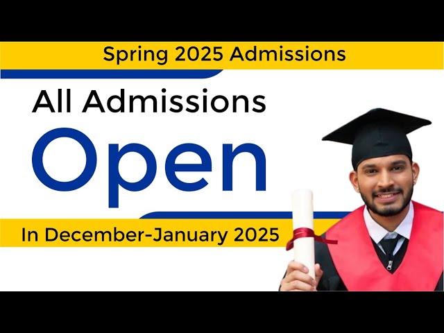 All Admissions Open in December - January 2025 | Pakistan's Largest Admission Portal