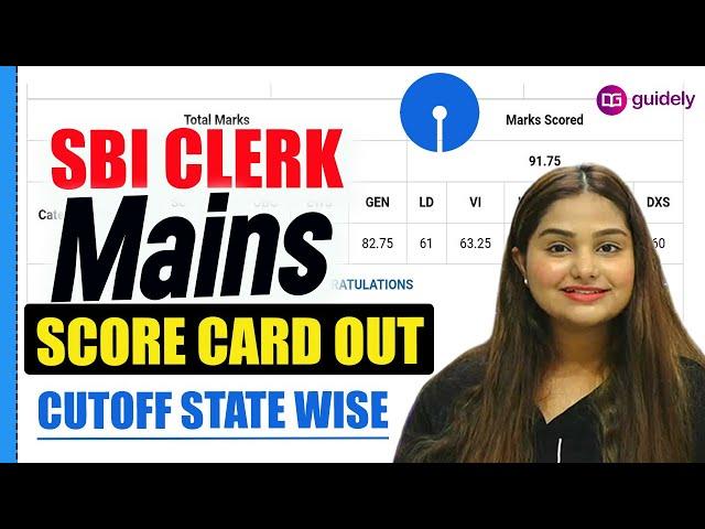 SBI Clerk Mains Scorecard 2024-25 Out | State-Wise Cutoff is High  with Meenakshi Ma'am 