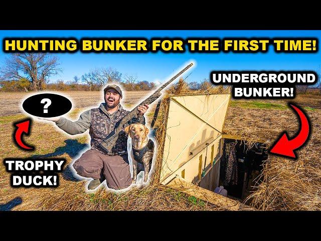 Duck Hunting INSIDE the UNDERGROUND BUNKER BLIND for the FIRST TIME!!! (Catch Clean Cook)