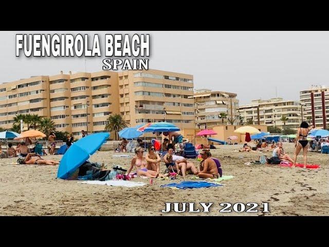 FUENGIROLA MALAGA SPAIN BEACH WALK IN JULY 2021 [4K] Ms Fuengirola Vlogs