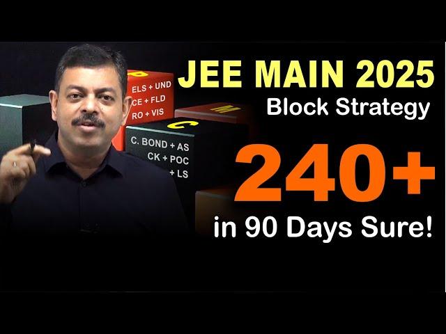 JEE Main 2025 Block Strategy | 240+ in 90 days | A Perfect Study Plan