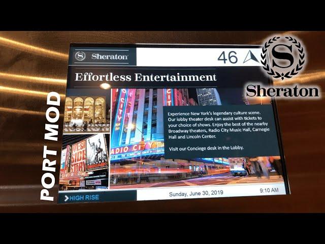 BURNING FAST Westinghouse (mod by PORT) High-Speed Elevators - Sheraton Times Square in NYC