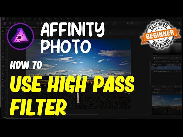 Affinity Photo How To Use High Pass Filter