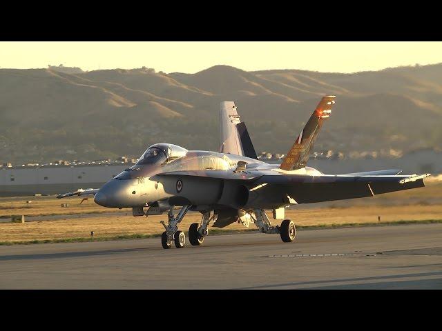 Canadian Forces CF 18 Demo Team 'twilight demo'