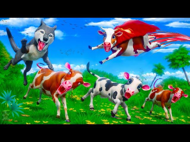 Wild Fox Attacks the Farm! Super Cow Leads Heroic Animal Rescue Mission | Epic Farm Adventure