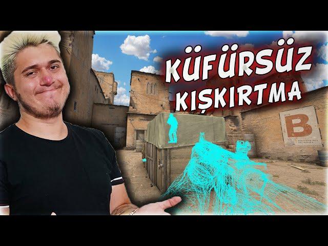 KÜFÜRSÜZ VS WALL HACK İLE KIŞKIRTMA !! CS-GO