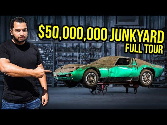 We Found $50,000,000 Worth Of Cars ABANDONED For 50 YEARS In A JUNKYARD (1 HOUR FULL TOUR)