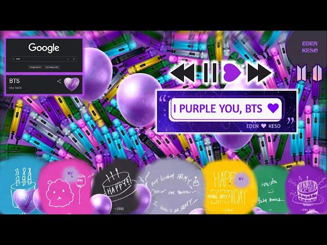 Unlocking BTS 방탄소년단 Purple Balloons on Google Search + ARMY Playlist 2014-2022 | EDEN KESO