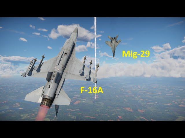 Mig29 versus f16 dogfight