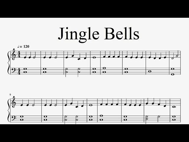 "Jingle Bells" - EASY Piano sheet music (by Tatiana Hyusein)