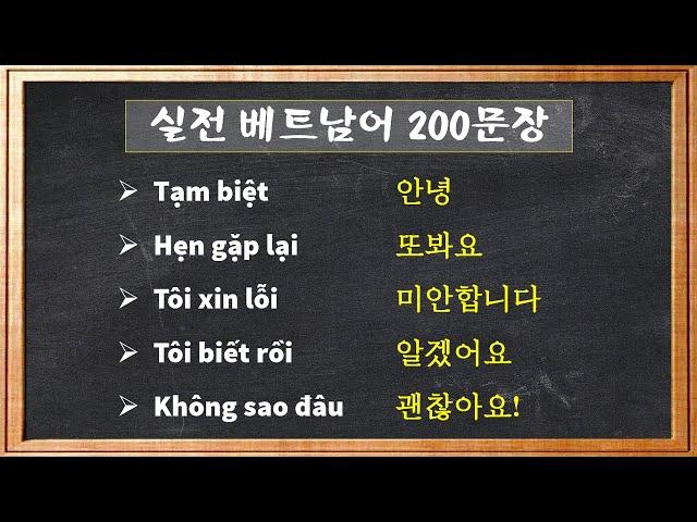 베트남어 기본 200문장 | 200 Câu tiếng Việt căn bản | 맛있는 베트남어