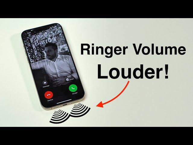 How To Make your iPhone Ringer Volume LOUDER!