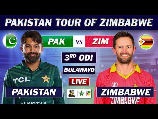 PAKISTAN vs ZIMBABWE 3rd ODI Match LIVE COMMENTARY | PAK vs ZIM ODI MATCH LIVE | ZIM 20 OV