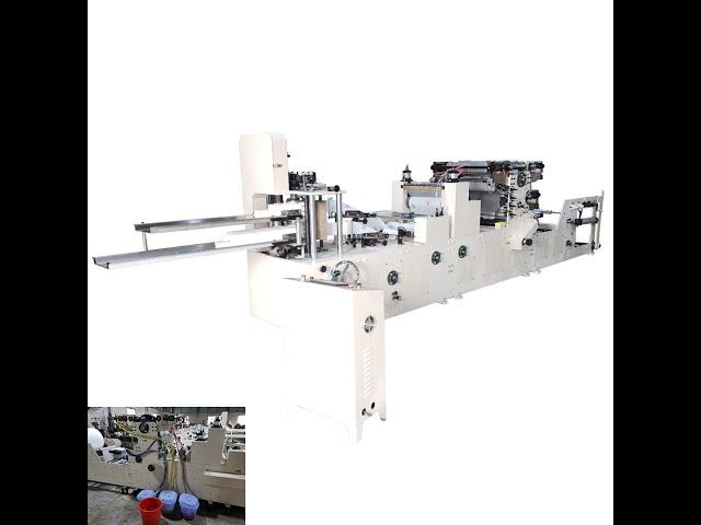 Double decks automatic one color printing napkin tissue paper making machine