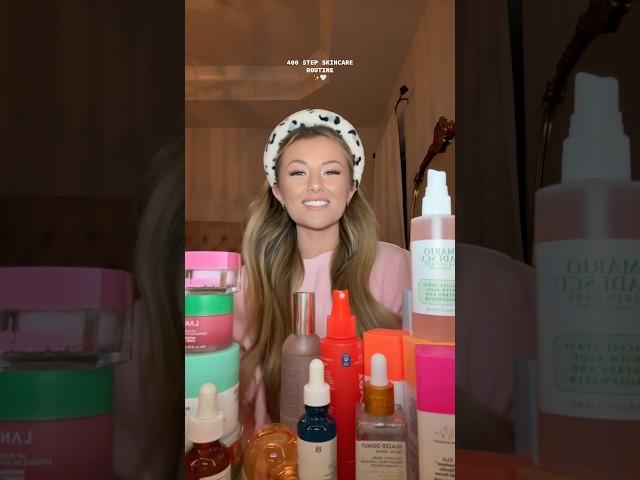 400 STEP SKINCARE ROUTINE IN HONOR OF HITTING 400K SUBS #skincare #makeup #skincareroutine