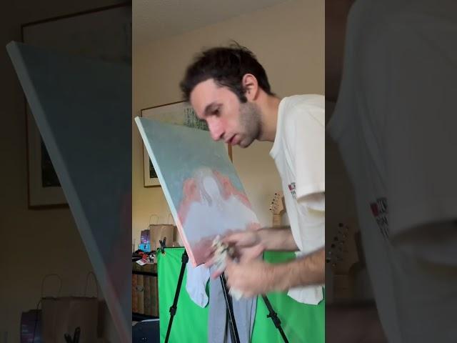 my attempt at painting God as a being of light, from a vision that came to me.. #timelapse #painting