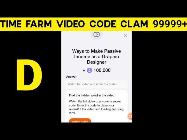 Ways to Make Passive Income as a Graphic Designer  | Time Farm YouTube video code