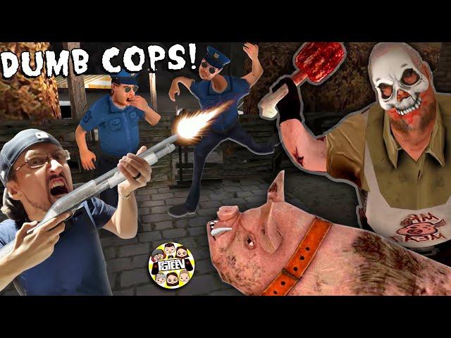 FRAMING MR. MEAT!! CAN'T OUTSMART DUMB POLICE OFFICERS! (FGTeeV Rescue Game #1)