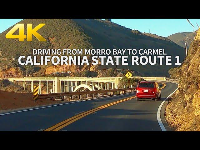 [FULL VERSION] CALIFORNIA STATE ROUTE 1 - Driving from Morro Bay to Carmel Beach, California, 4K UHD