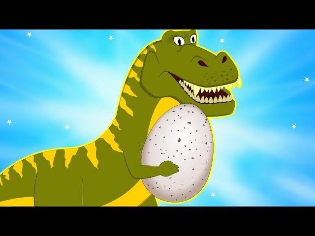 Big Dinosaur has Stolen Egg | Protect Baby Dino | Little Red Truck Rescue Team | Car Cartoon song