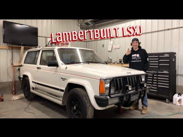 LSXJ build highlights. Lambertbuilt Cherokee restomod. Garage built to Barrett-Jackson.