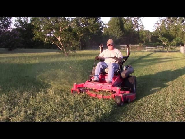 CUTTING TALL, THICK GRASS WITH GRAVELY PRO RIDE