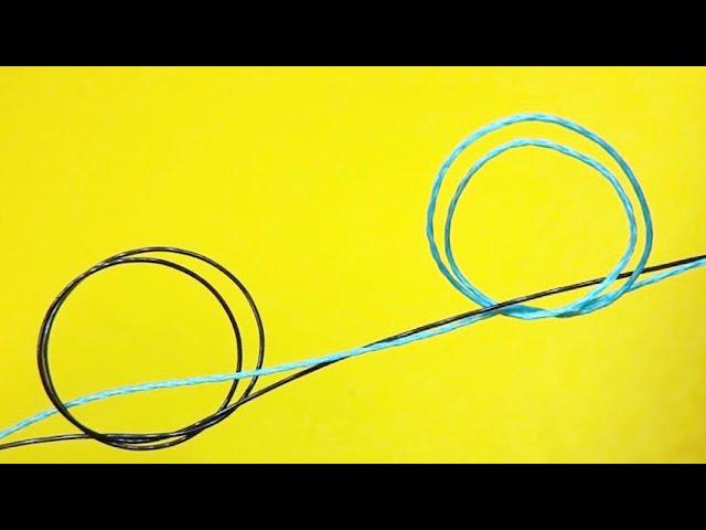 Fishing knot double fisherman's knot. How to simply tie two fishing lines together