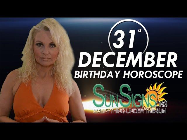 December 31st Zodiac Horoscope Birthday Personality - Capricorn - Part 1