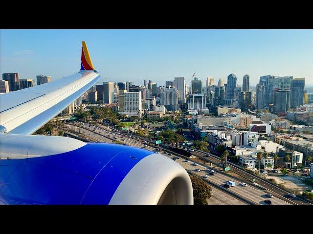 [4K] – Amazing San Diego Landing – Southwest – Boeing 737-8 Max – SAN – N8728Q – SCS Ep. 696