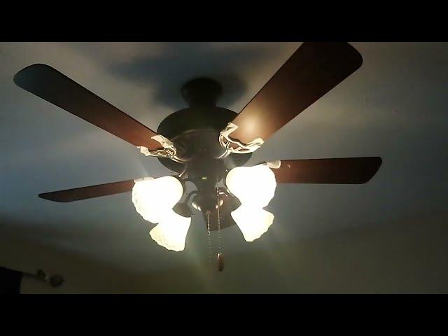 Harbor breeze builders best ceiling fan with Lakeside II globes and 42 inch blades (lost video)