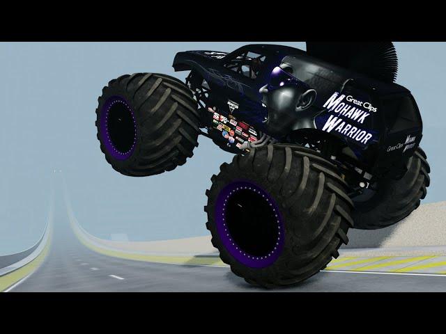 Mohawk Warrior, Crash Test Dummy Big Trucks Epic High Speed Jumps MONSTER JAM | BeamNG.Drive