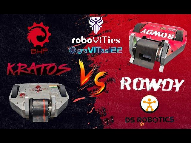 SEMIFINALS: Kratos[teambhp] v/s Rowdy[DS Robotics]|15kg| GraVITas'22|VIT Vellore|ROBOWAR