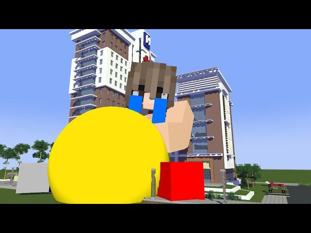 SAD Story Giant Girl Cry Vore at the City - Minecraft Animation