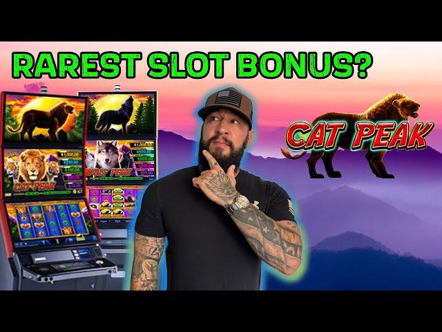 The RAREST Slot Machine Bonus?  Can we land it? Cat Peak Slot ⭐️