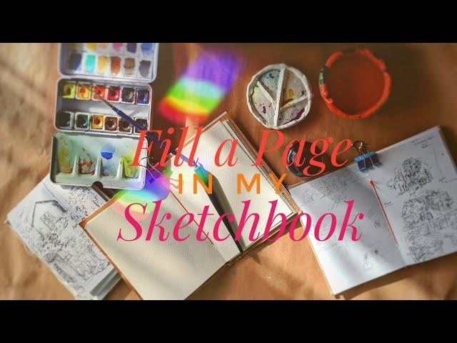 Fill a Page in my Sketchbook | Watercolor Sketching | Art by Taqwa