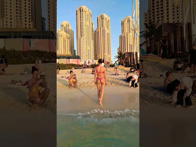 dubai marina  beach  beautiful girl #viralvideo