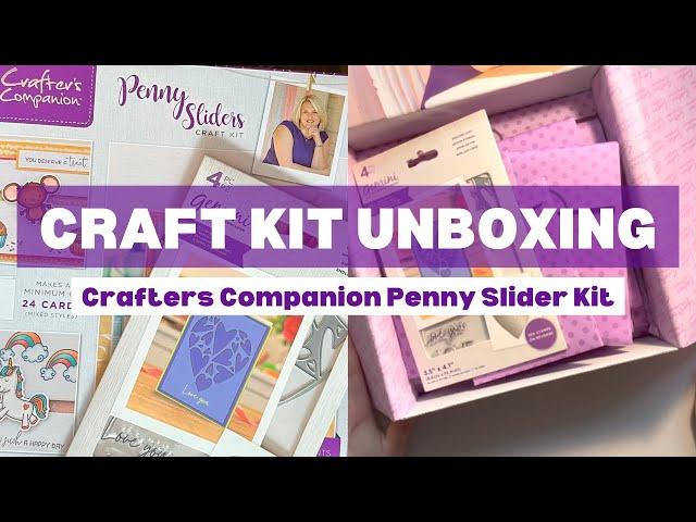 JANUARY CRAFTY SUBSCRIPTION KIT UNBOXING || Crafters Companion Penny Slider Kit Unboxing