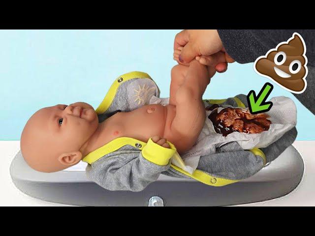 Silicone Baby Noah Has Diaper Blowout During Playtime Role play