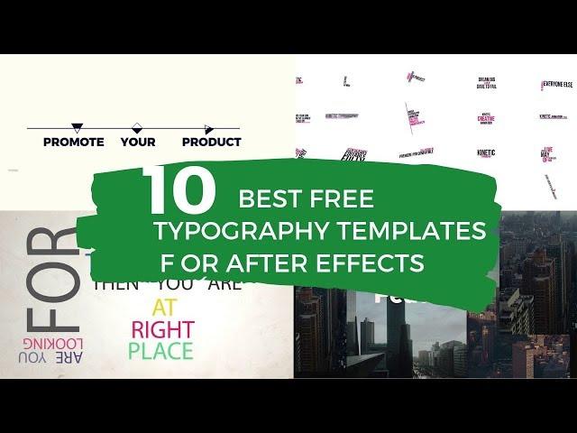 10 Best After Effects Typography Templates Free Download