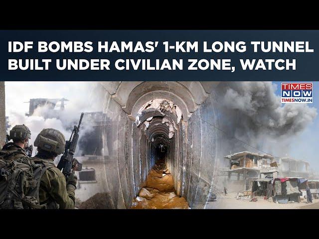 IDF Bombs Booby-Trapped 1-Km Hamas Tunnel in Gaza's Khan Younis, Kills Terrorists| Dramatic Video