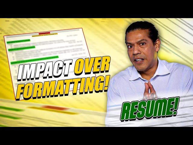 Impact Over Formatting! (Resume Review Part 2) | Sidd Ahmed