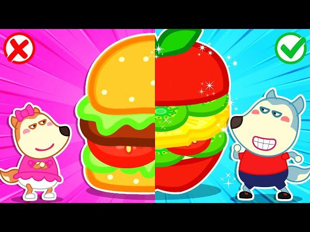 Which Burger is Better? Unhealthy Food vs Healthy Food  Funny Stories for Kids @LYCAN1-d2g