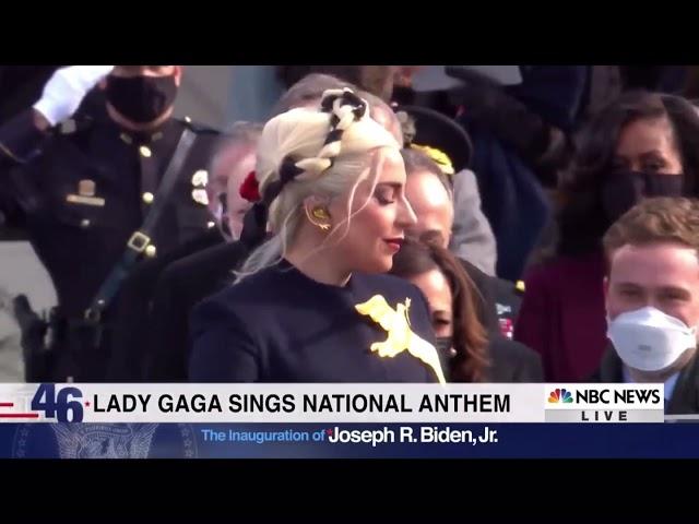 LADY GAGA SINGS NATIONAL ANTHEM IN THE ELECTION OF JOE BIDEN