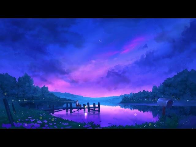 4K Anime Purple Evening Sky - Relaxing Live Wallpaper - 1 Hour Screensaver - Infinite Loop !