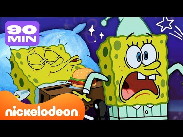 Губка Боб | 90 МИНУТ НОЧНЫХ приключений Губки Боба | Nickelodeon Cyrillic