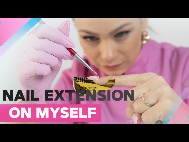 Nail Extension For Beginners | Doing My Own Nails | Natural Almond Shape