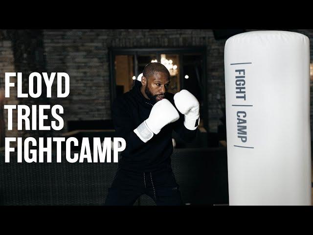 Boxing Legend Floyd Mayweather Tests the FightCamp Bag - Epic Reaction!