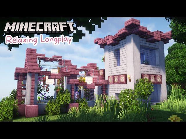 Minecraft Longplay | Greenhouse Cottage by the Sea (no commentary)